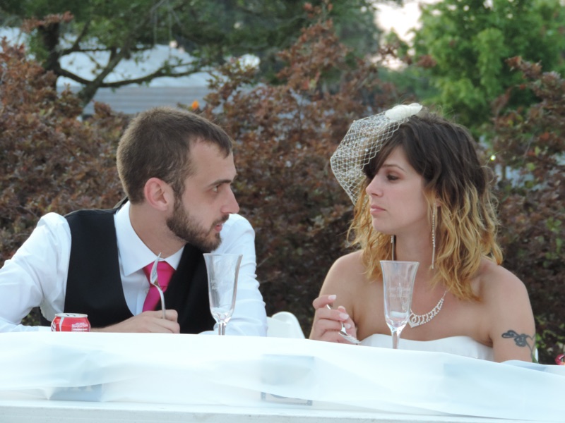 April and Daniel at their wedding